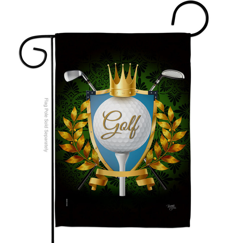Très grand drapeau de jardin en polyester 3 x 18,5 po King of Golf