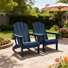 Chaises Adirondack pliantes Hdpe avec porte-gobelet (ensemble de 2)