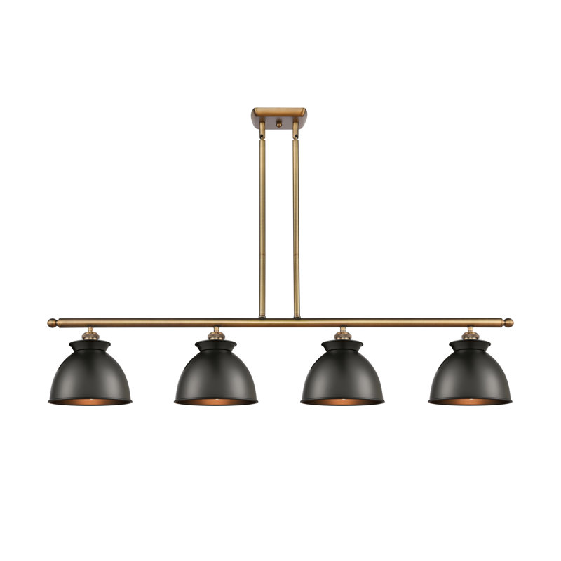 Arev 4 - Light Kitchen Island Pendant, Brushed Brass, Matte Black, Yes