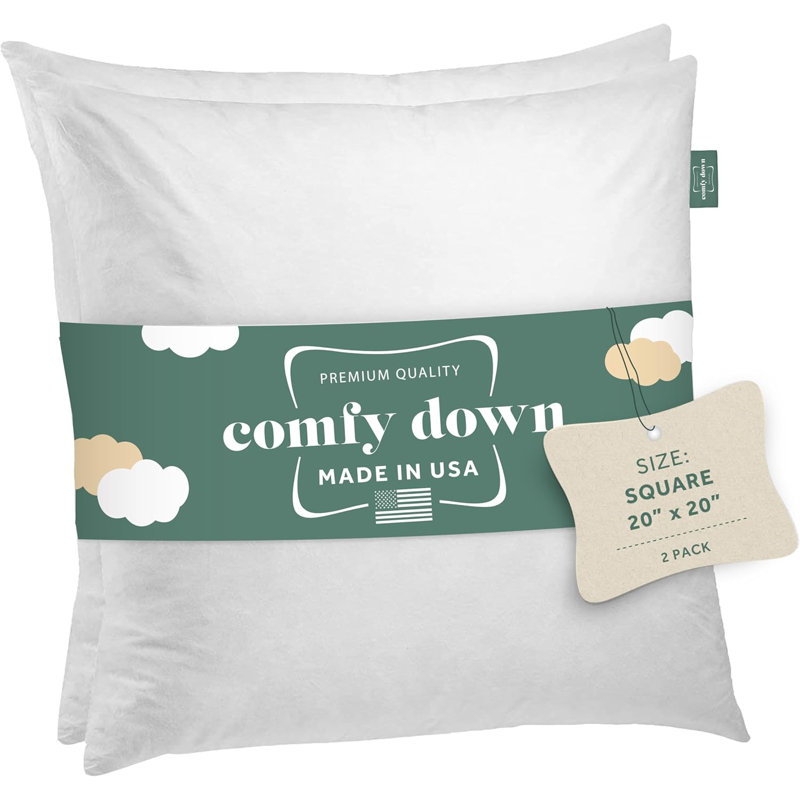 Cotton Throw Pillow, 20" x 20"