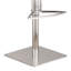 Tabouret de bar pivotant en faux cuir avec base en acier inoxydable brossé-1298967149