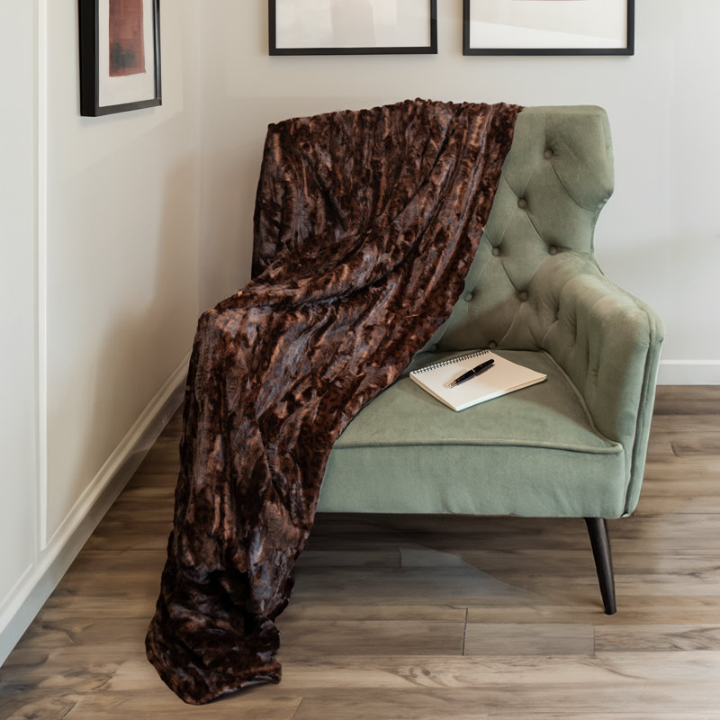 Thomas Collection® Auburn Jaguar Double-sided Super Soft Luxe Cuddle Throw Blanket, 58" W x 60" L