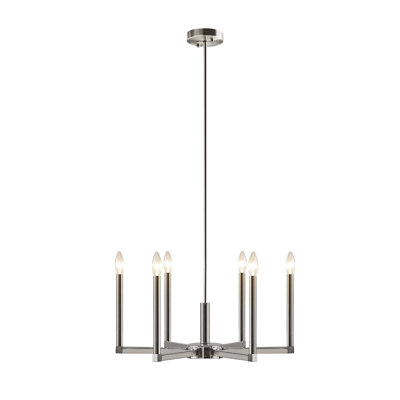 6-Light Contemporary Candelabra Styled Chandelier