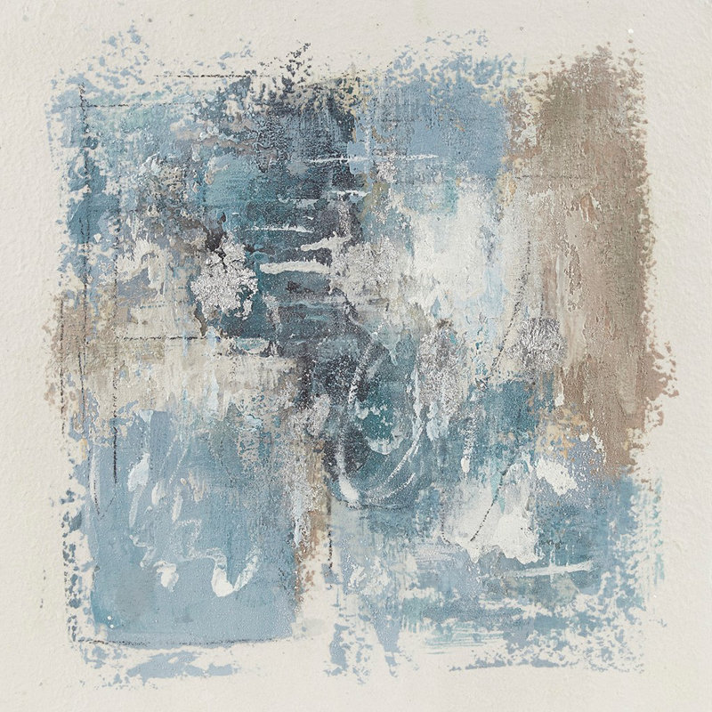 «Brayden Studio® Potter», peinture abstraite encadrée sur verre argenté et art mural mat