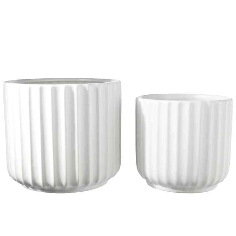 Ensemble de pots à fleurs en céramique 2 pièces Kalanni