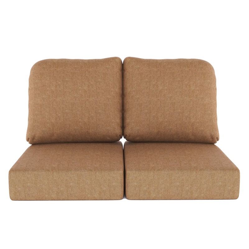 Indoor/Outdoor Sunbrella® Seat/Back Cushion, Canvas Heather Beige Sunbrella® Canvas