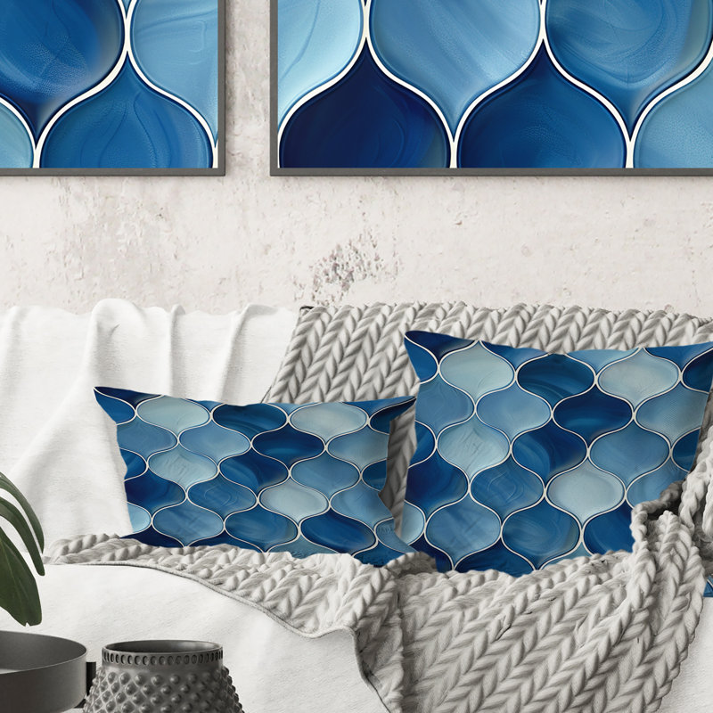 Coussin lombaire moderne bleu Ogee Patten VI - bleu