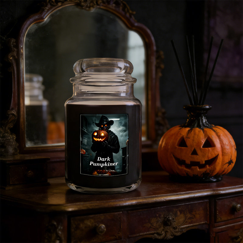 Bougie parfumée 23 oz «Dark Pumpkin Man», remplissant chaque nuit d'histoires