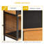 Rabbit Hutch Guinea Pig Hutch Outdoor Cage with Tray & Roof Yellow