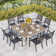 Alyah 8 - Person Metal Patio Dining Set with Square Table