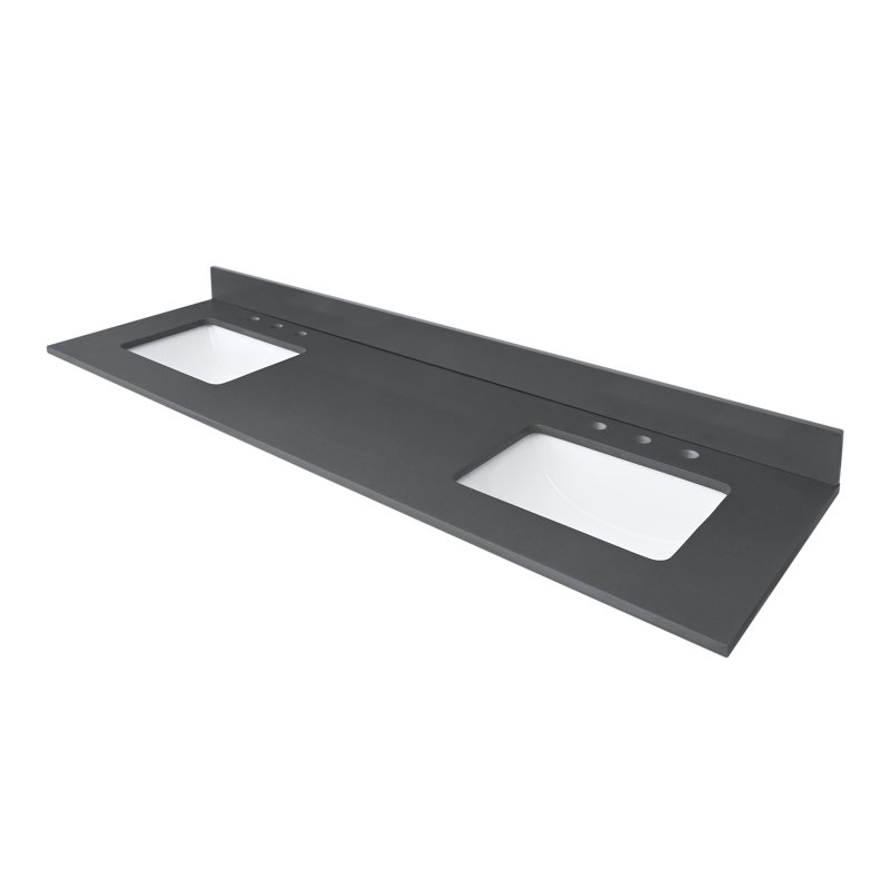 Lotte 73'' W Double Vanity Top, Ural Gray