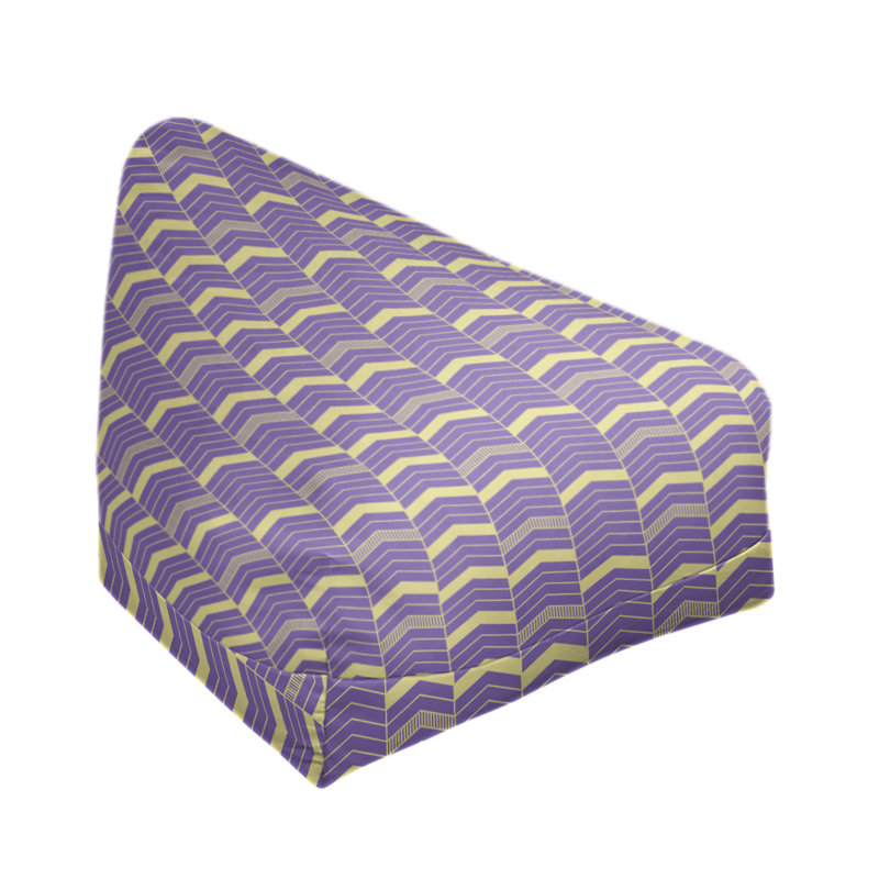 Fauteuil à billes standard &, H 38 po x L 42 po x P 29 po, Mauve / jaune, Pas de bourre
