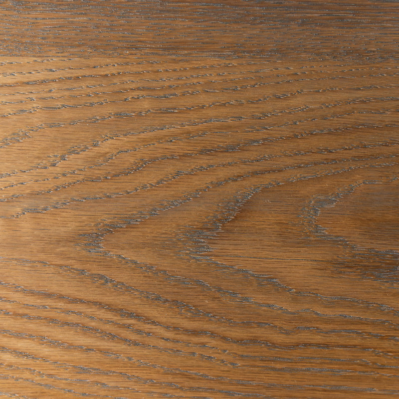 Solid Wood Rectangular Dining Table with Flora Base, Oak, 118"L x 43"W x 30"H, Silver Gray Oak