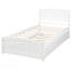 Lit plateforme simple avec lit gigogne, blanc-1798575954