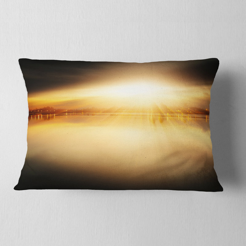 Coussin Schafer Landscape Sunset avec vue sur le lac