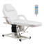 Lit de salon électrique pliant, table de massage robuste d'une capacité de 440 lb avec réglage de la hauteur à distance, blanc