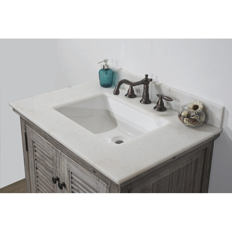 Ensemble de meuble-lavabo simple 31 po Edgecomb, Perle arctique