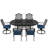 Lidio 6 - Person Patio Dining Set with Oval Table , Cushions Included