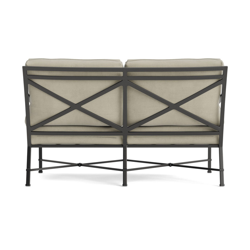 Venetian Outdoor 2 - Seat Loveseat, Fusion Clay, Textured Pewter