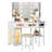 Chantle Vanity Modern Dressing Table, Featuring 11 Hollywood-style Bulbs And Three-color Light Sensor-1738658319