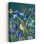 «Blossoms Against Teal Sky I», art mural contemporain abstrait