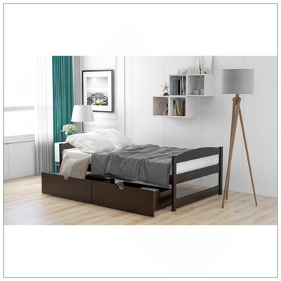 Lit plateforme simple avec deux tiroirs