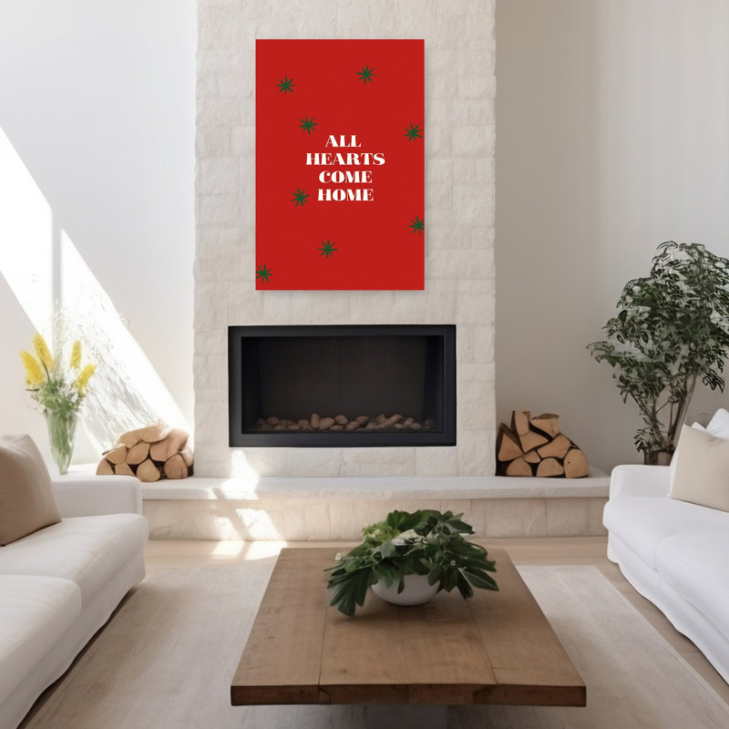 All Hearts Come Home Abstract Contemporary Architecture Landscape Wall Art Print 1 Piece Wrapped Canvas Wall Art