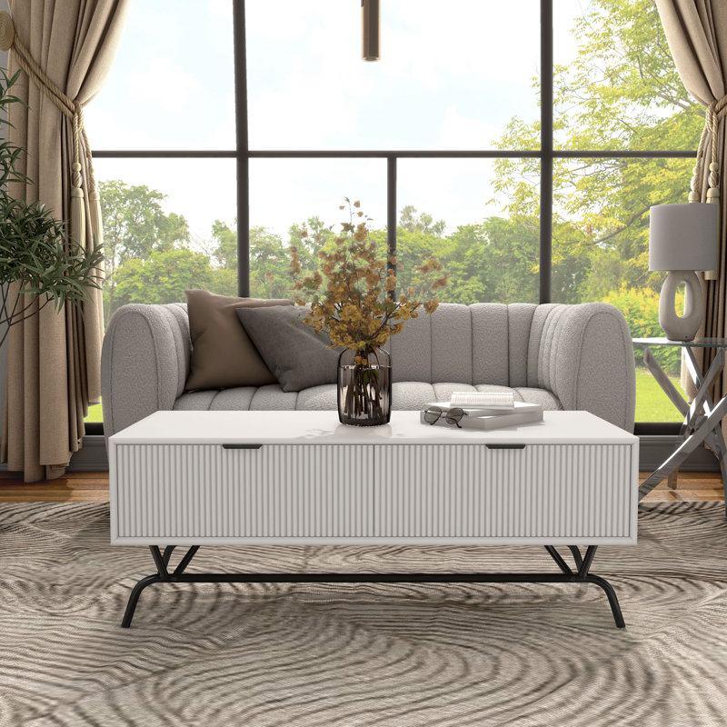Table basse Ayvia, Blanc