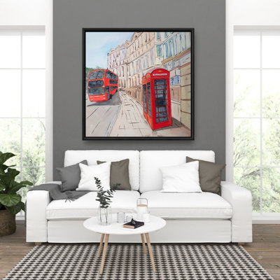 London Bus and Cabine téléphonique - Toile encadrée Home Decor