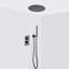 Metro 2-3 Way Thermostatic Trim Complete Shower Set - Ceiling Mount - 12" Brass-604705088