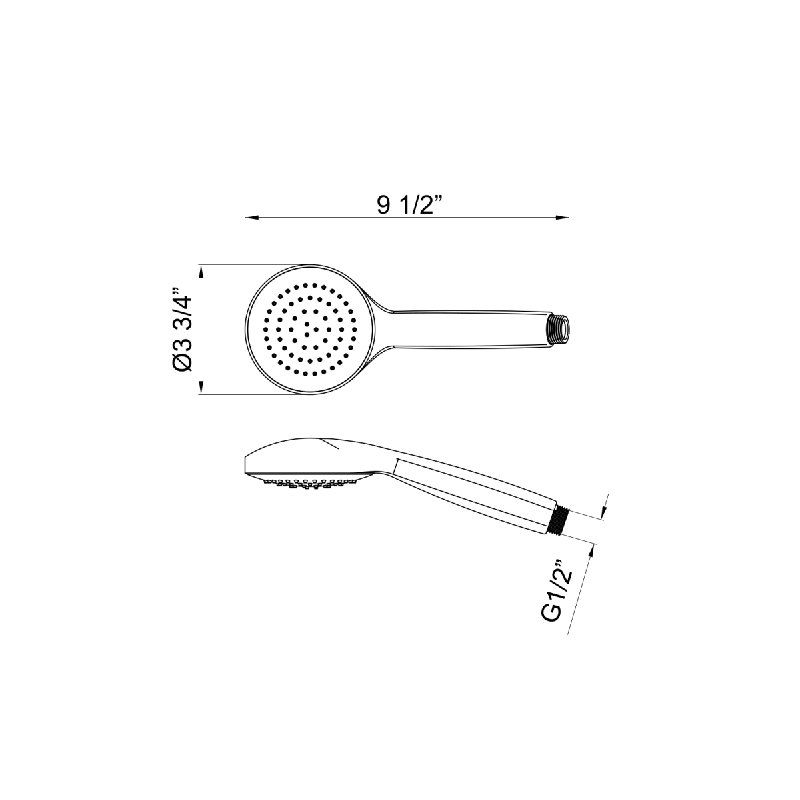 Holborn™ Single-Function 4" Handshower, Polished Chrome
