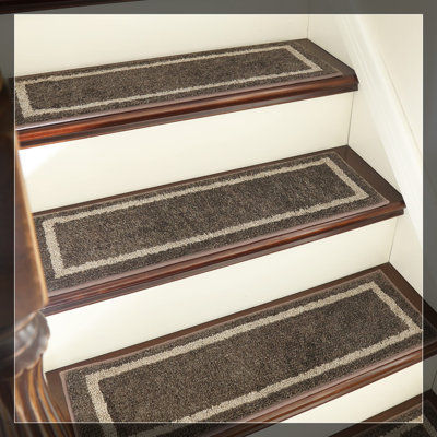 Soft Stair Treads 15Pcs Non-Slip Carpet Mat 28Inx9in Indoor Stair Runners For Wooden Steps,Stair Rugs For Kids And Dogs, 100% Polyester TPE Backing