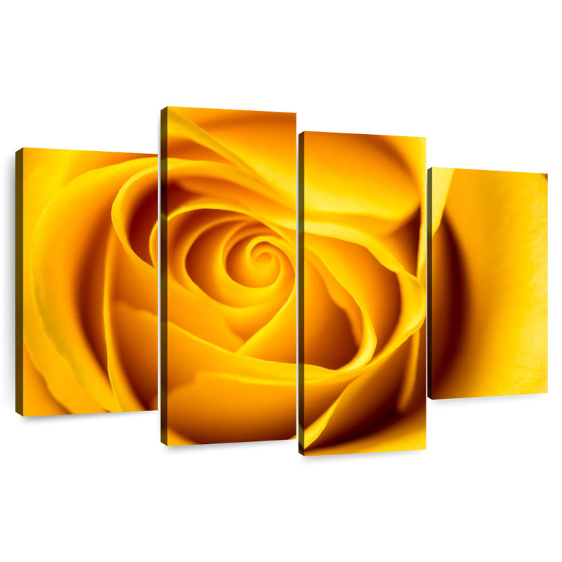 Harnek Blossoming Yellow Rose, 22" H x 36" W
