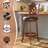 Swivel Upholstered Stool with Solid Wood Frame-791578197-791578199