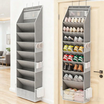Shoe Organizer, Over the Door Shoe Organizer for Closet, Hanging Closet Shoe Storage with Large Deep Pockets, Holds Sneakers, Sandals, Boots, Fits 16–24 Pairs