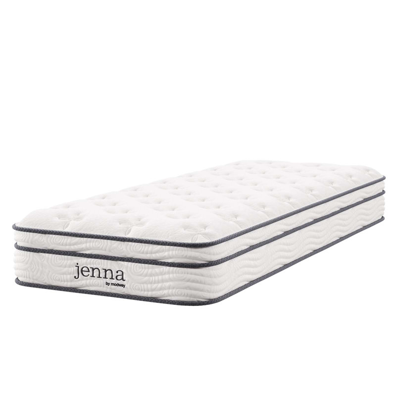 Jenna 8" White Pillowtop Innerspring Twin Mattress