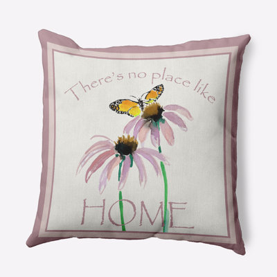 Floral Outdoor Reversible Throw Pillow
