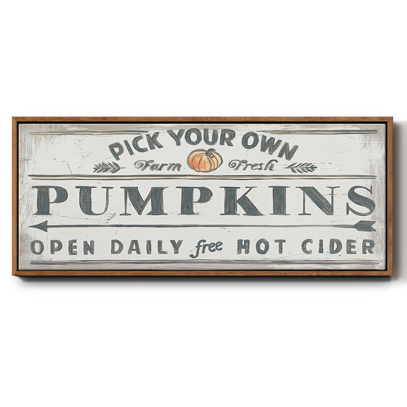 «Pumpkin Patch I», toile encadrée, H 12 po x l 30 po