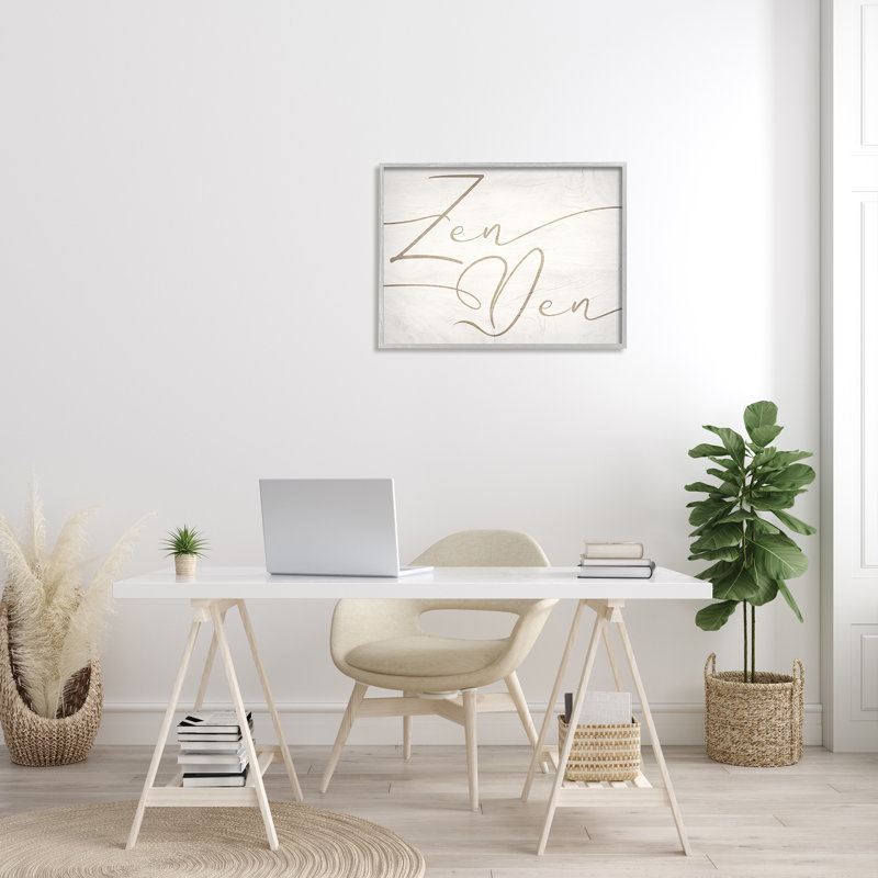 «Relaxing Zen Den Sign Minimal Charm» par Daphne Polselli, reproduction d'art textuel, Estampe numérique Farmhouse