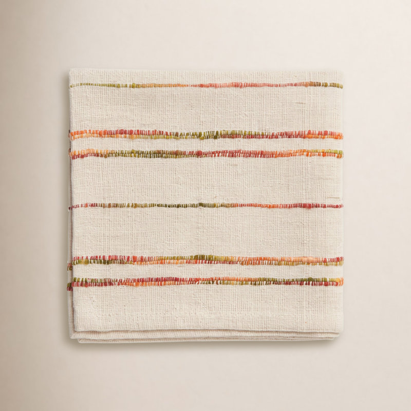 Tabron Striped 100% Cotton Table Runner, 108'' x 16''