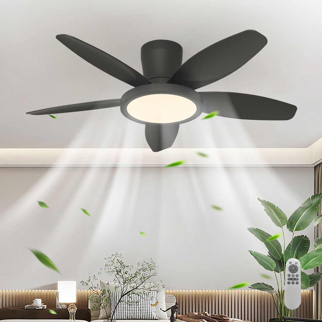 106cm 5-Blade Dimmable LED Ceiling Fan with Light Kit and Remote Control