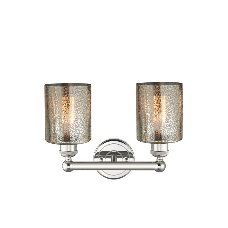 2 - Light Dimmable Vanity Light, Mercury, Polished Nickel