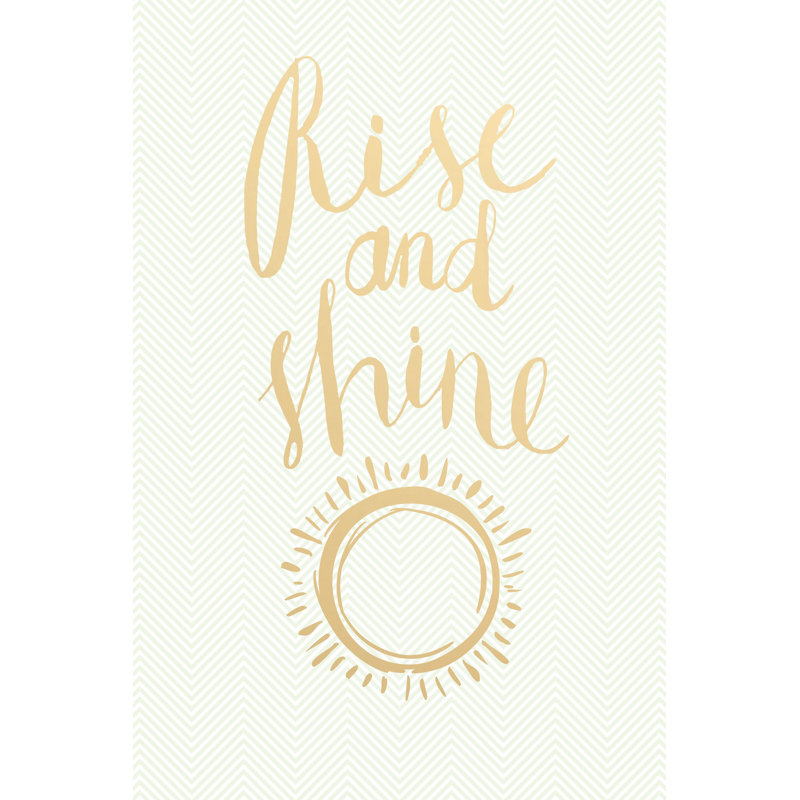 «Rise and Shine VII», reproduction d'art textuel sur toile, H 36 po x l 24 po x P 1,5 po