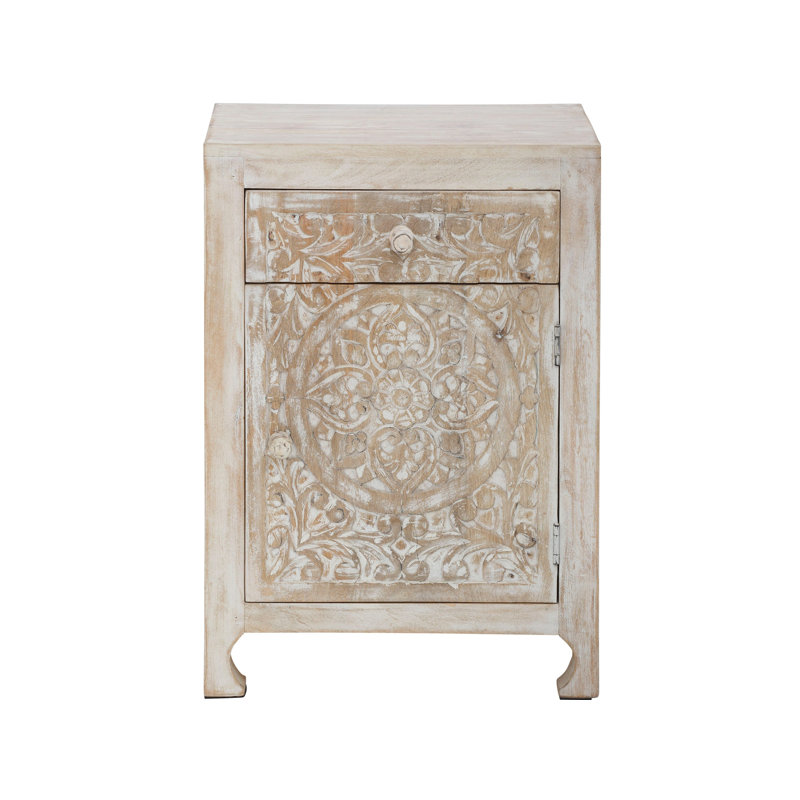 Deanna 50cm W Solid Wood Bedside Table