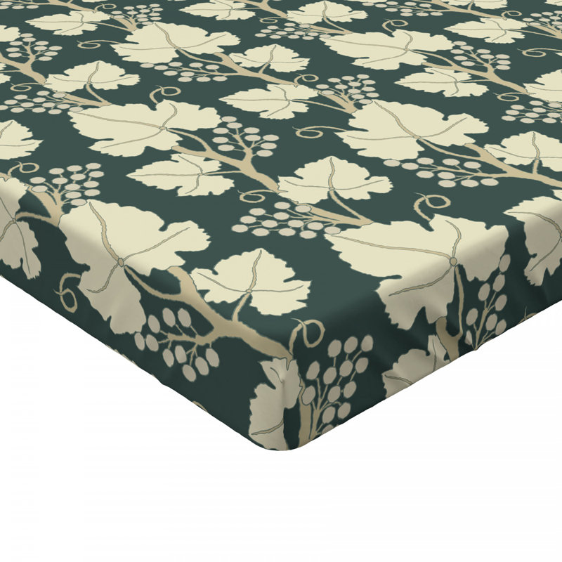 Microfiber Floral Fitted Sheet, Full/Double Fitted Sheet