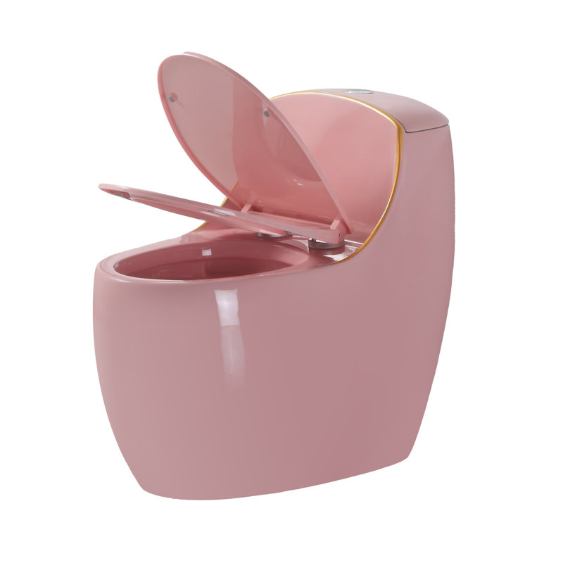 Toilette une pièce fixée au sol à hauteur de chaise, chasse d'eau 1,6 Gpf, toilette allongée avec siège à fermeture douce