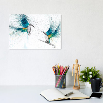 Kingfisher Memories by Ashvin Harrison - Wrapped Canvas Painting