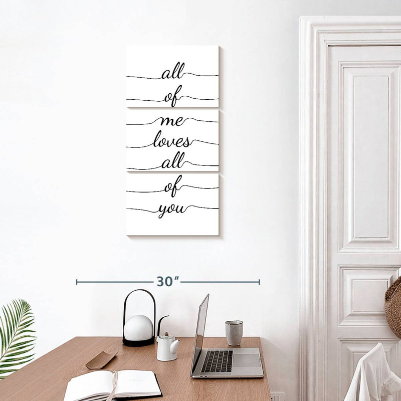 «All Of You», typographie, H 32 po x l 15 po