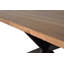 Lytham Acacia Solid Wood Top Metal Base Dining Table-792293236
