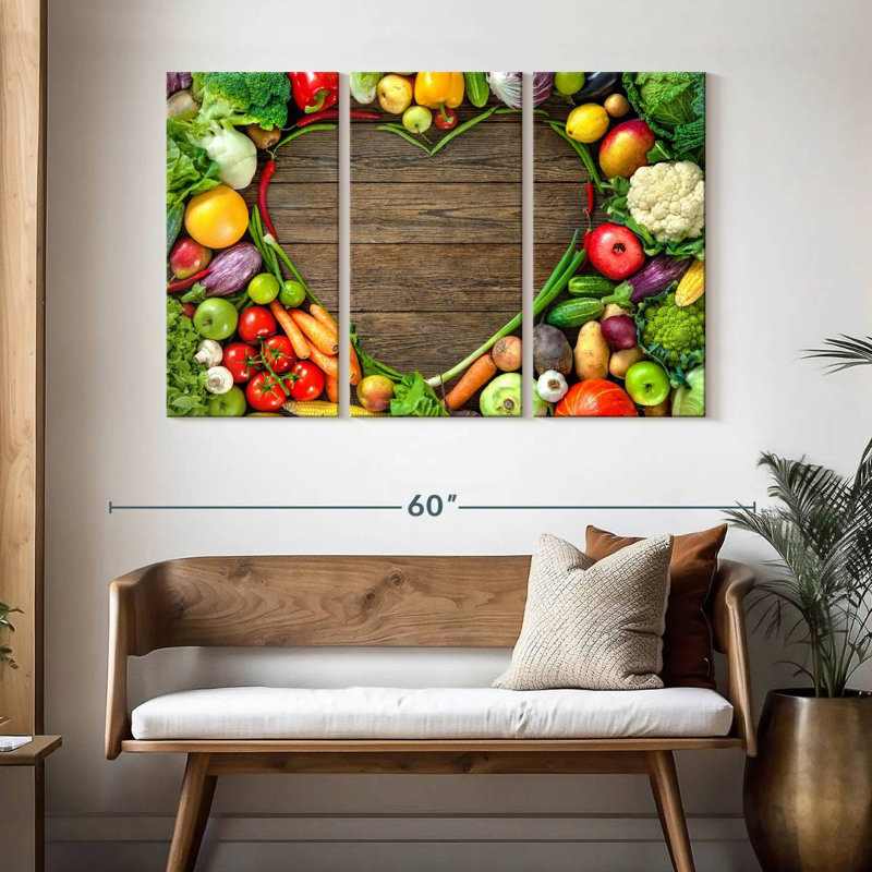 Yarlin Healthy Food Heart, 32" H x 50" W